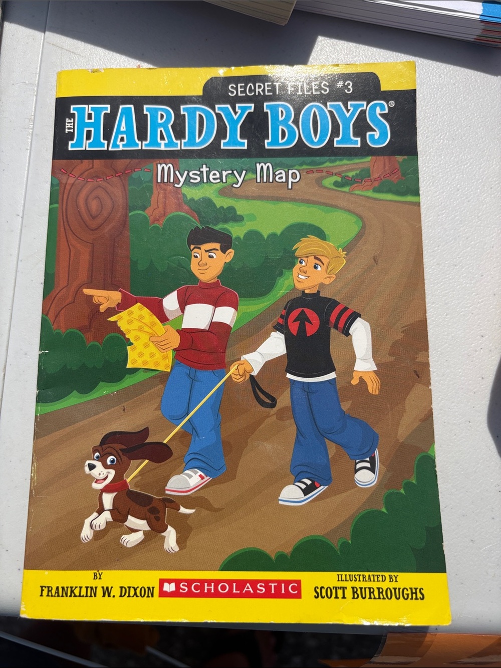4/$20 Scholastic Hardy Boys Mystery Map - Yellow, Blue, Green Cover